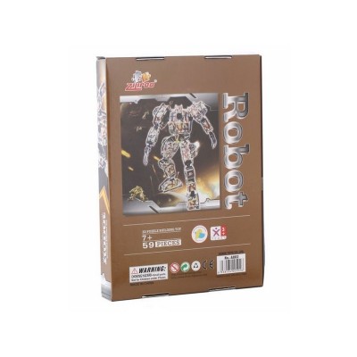 3D пазлы из пенокартона РОБОТ ЗЕВС  (59 деталей)