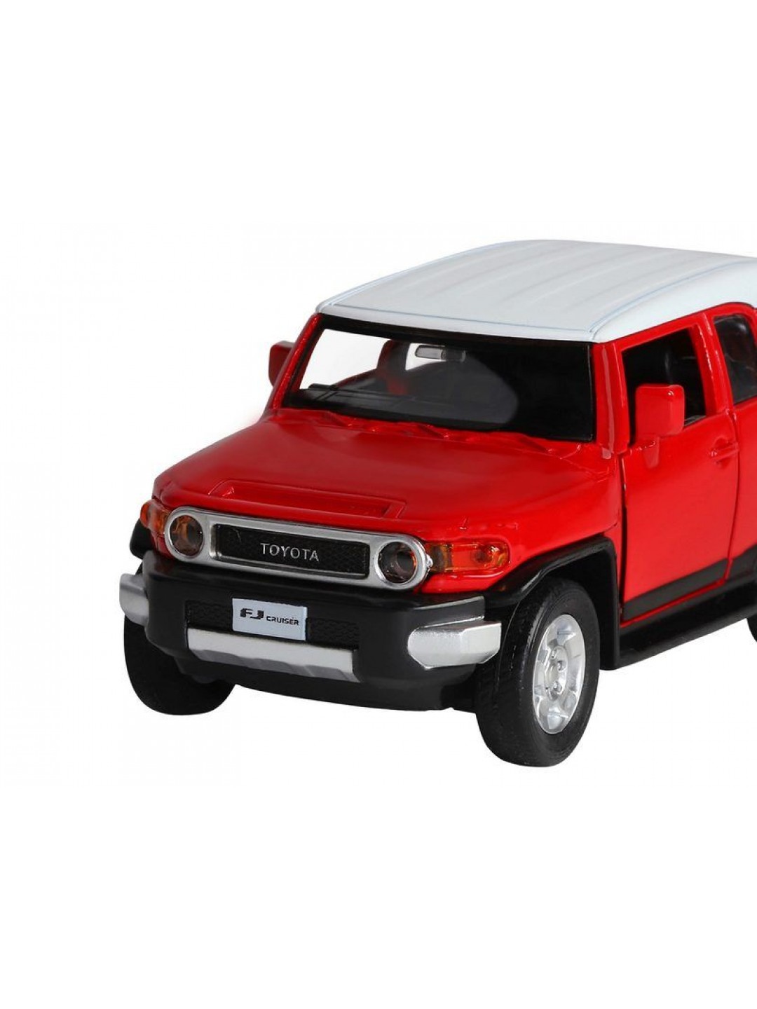 Машина "АВТОПАНОРАМА" Toyota FJ Cruiser, красный, 1/32, свет, звук, инерция, в/к 17,5*13,5*9 см