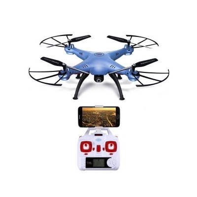 Р/У квадрокоптер Syma X5HW (голубой) с FPV трансляцией Wi-Fi, барометр 2.4G RTF