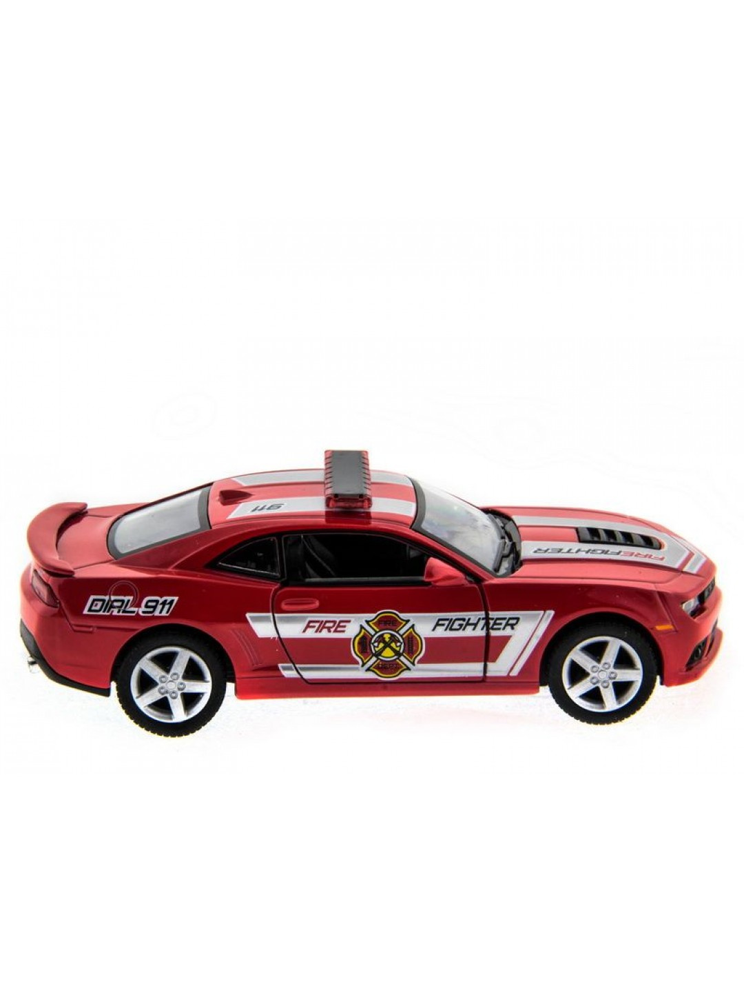 Машина Kinsmart 1:38 Chevrolet Camaro 2014 (Police/Fire) инерция (1/12шт.) б/к