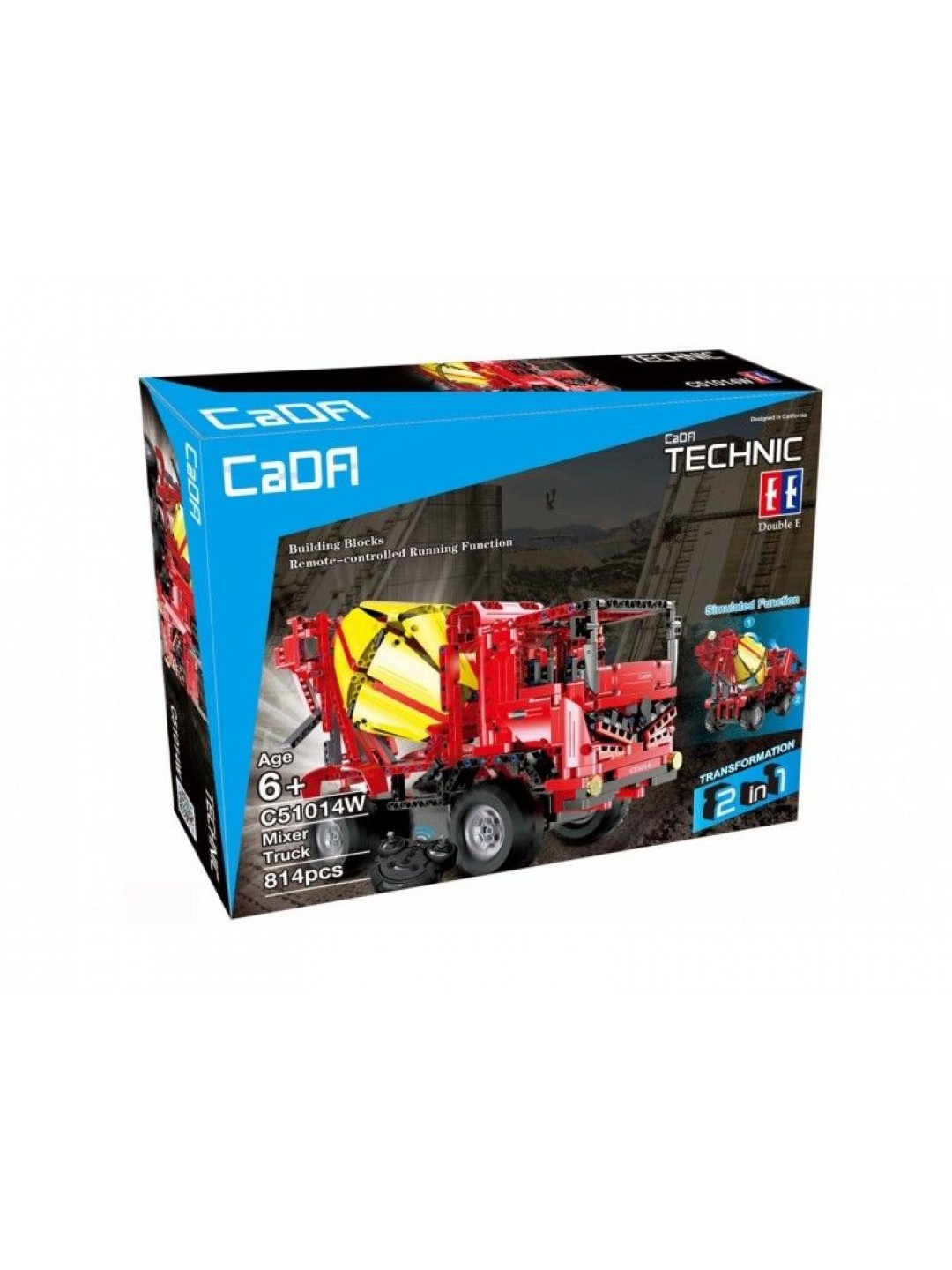 Р/У конструктор CaDA Technic бетономешалка (815 деталей)