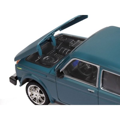 Машина "АВТОПАНОРАМА" ВАЗ 21214, 1/22, синий, инерция, в/к 24,5*12,5*10,5 см