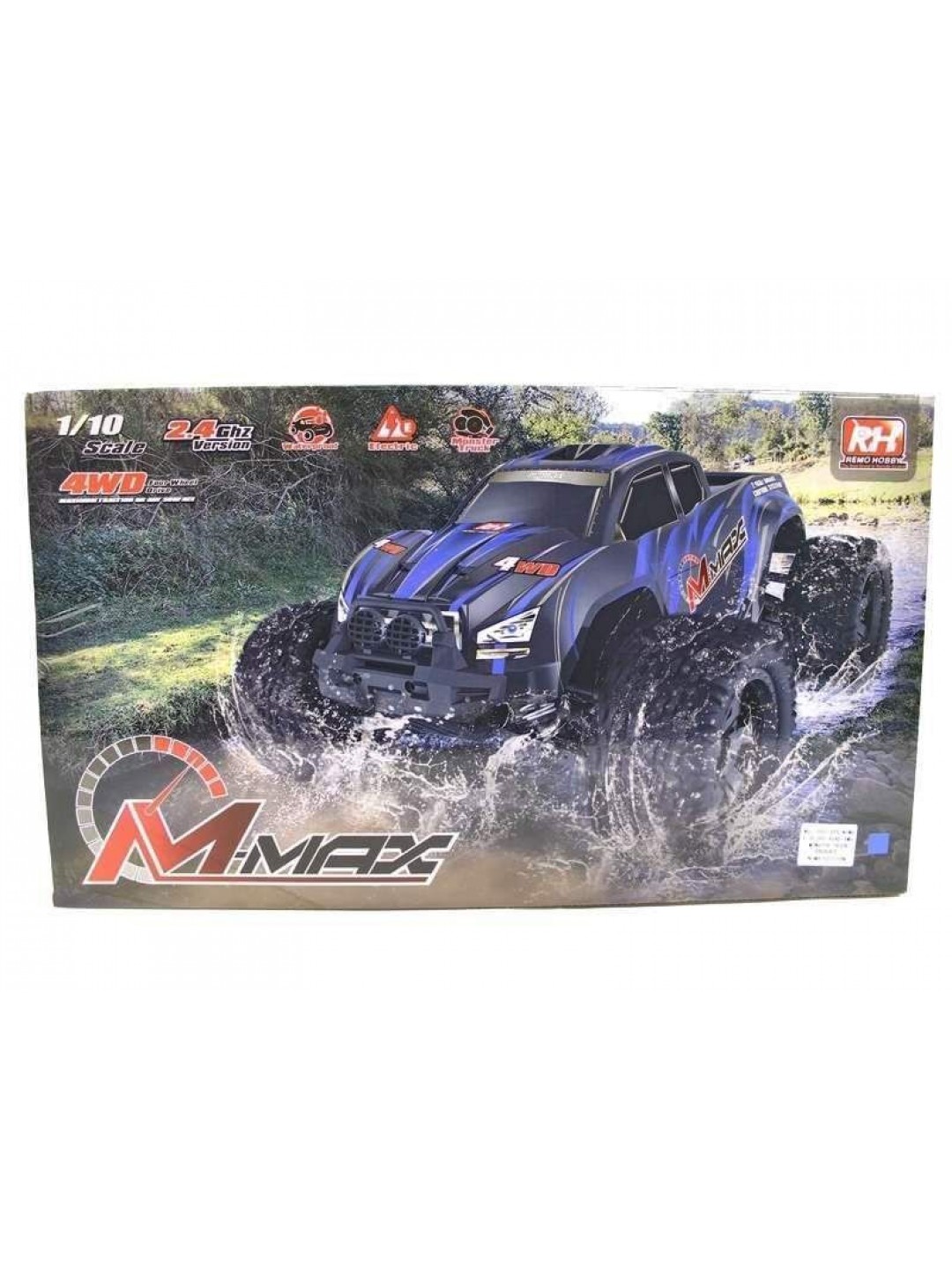 Радиоуправляемый монстр Remo Hobby MMAX Brushless UPGRADE (синий) 4WD 2.4G 1/10 RTR