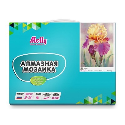 Алмазная мозаика 15х20 ИРИС (15 цветов)