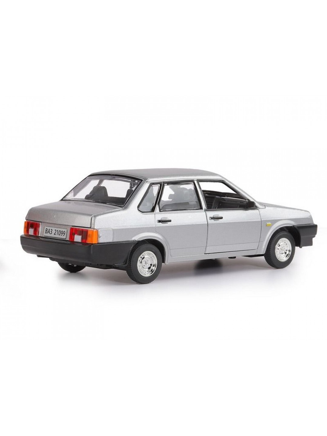 Машина "АВТОПАНОРАМА" ВАЗ 21099, 1/22, серебряный, инерция,  в/к 24,5*12,5*10,5 см