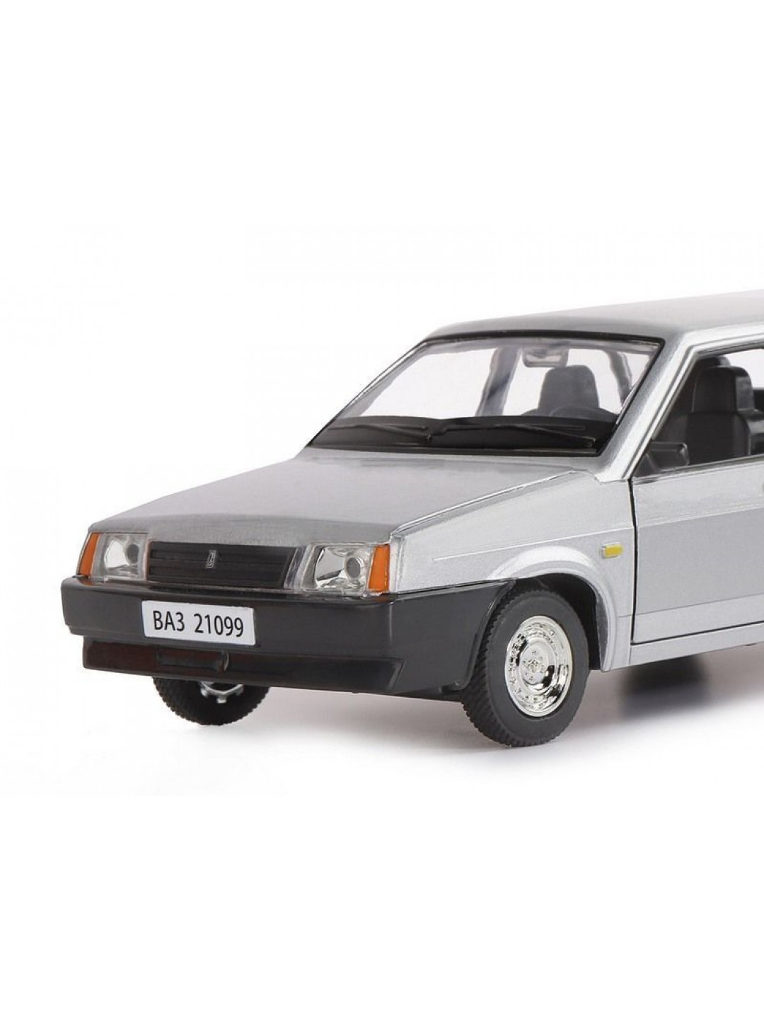 Машина "АВТОПАНОРАМА" ВАЗ 21099, 1/22, серебряный, инерция,  в/к 24,5*12,5*10,5 см