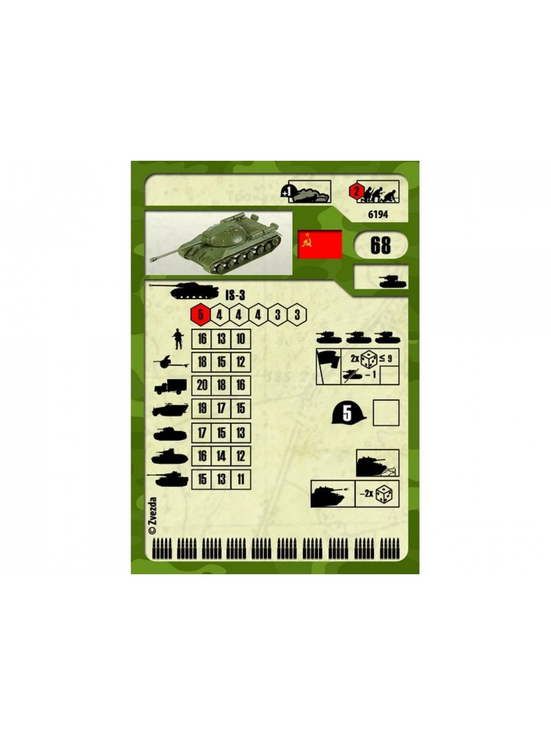 Сборная модель ZVEZDA Советский тяжёлый танк ИС-3, 1/100