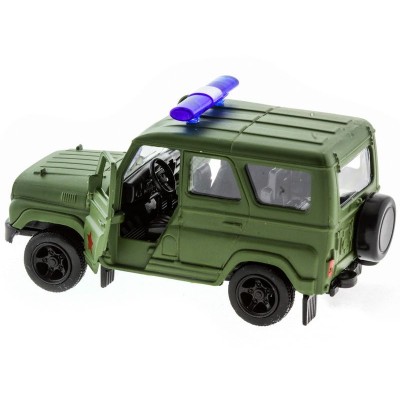 Машина "АВТОПАНОРАМА" инерц. УАЗ (армия) 1/50, в/к 12*7*5,5 см