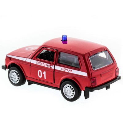 Машина "АВТОПАНОРАМА" инерц. ВАЗ 2121 1/50, в/к 12*7*5,5 см, красная