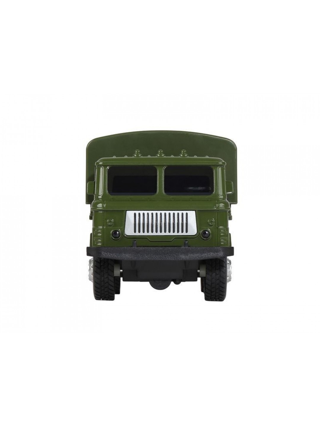 Машина "АВТОПАНОРАМА" "Грузовик", хаки, 1/32, свет, звук, инерция, в/к 24*8*10 см