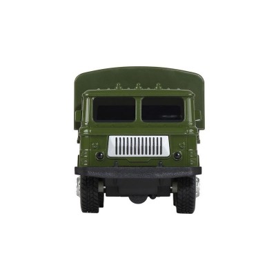 Машина "АВТОПАНОРАМА" "Грузовик", хаки, 1/32, свет, звук, инерция, в/к 24*8*10 см