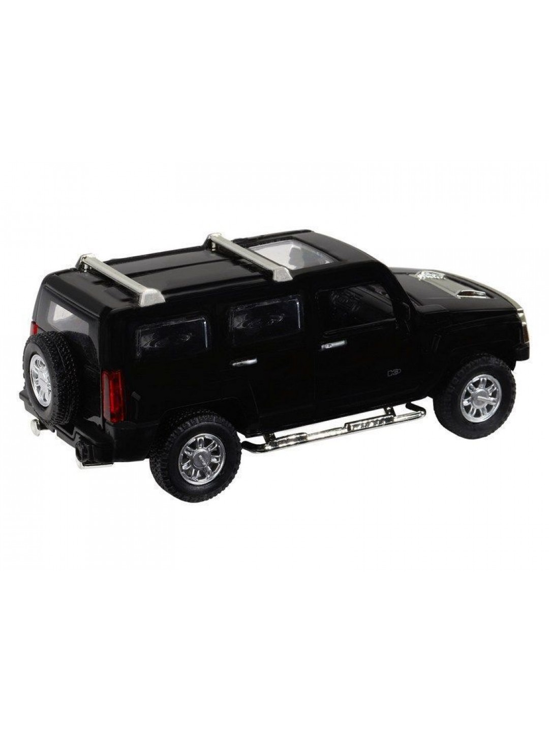 Машина "АВТОПАНОРАМА" Hummer H3, черный, 1/32, свет, звук, инерция, в/к 17,5*13,5*9 см