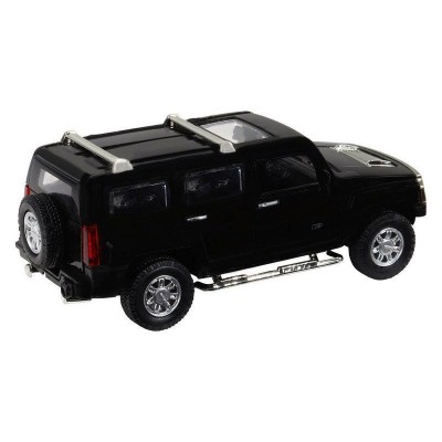 Машина "АВТОПАНОРАМА" Hummer H3, черный, 1/32, свет, звук, инерция, в/к 17,5*13,5*9 см