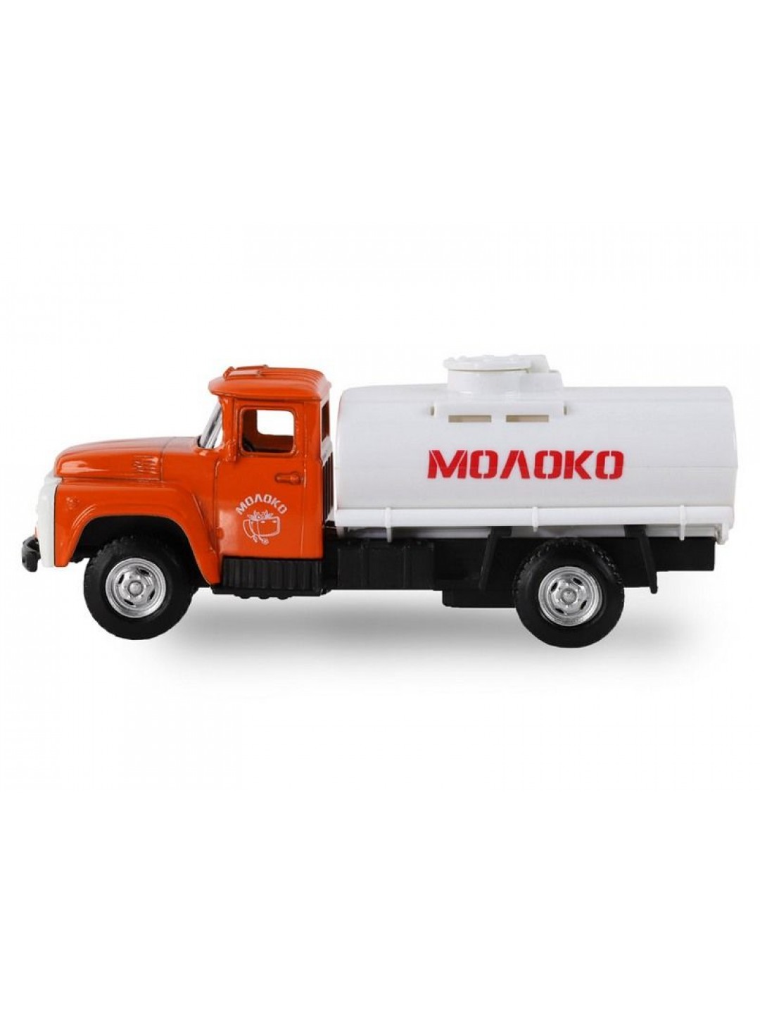 Машина "АВТОПАНОРАМА" "Молоко", 1:52, цвет оранжевый, инерция, в/к 16,1*6,1*7,6 см