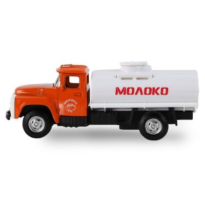Машина "АВТОПАНОРАМА" "Молоко", 1:52, цвет оранжевый, инерция, в/к 16,1*6,1*7,6 см