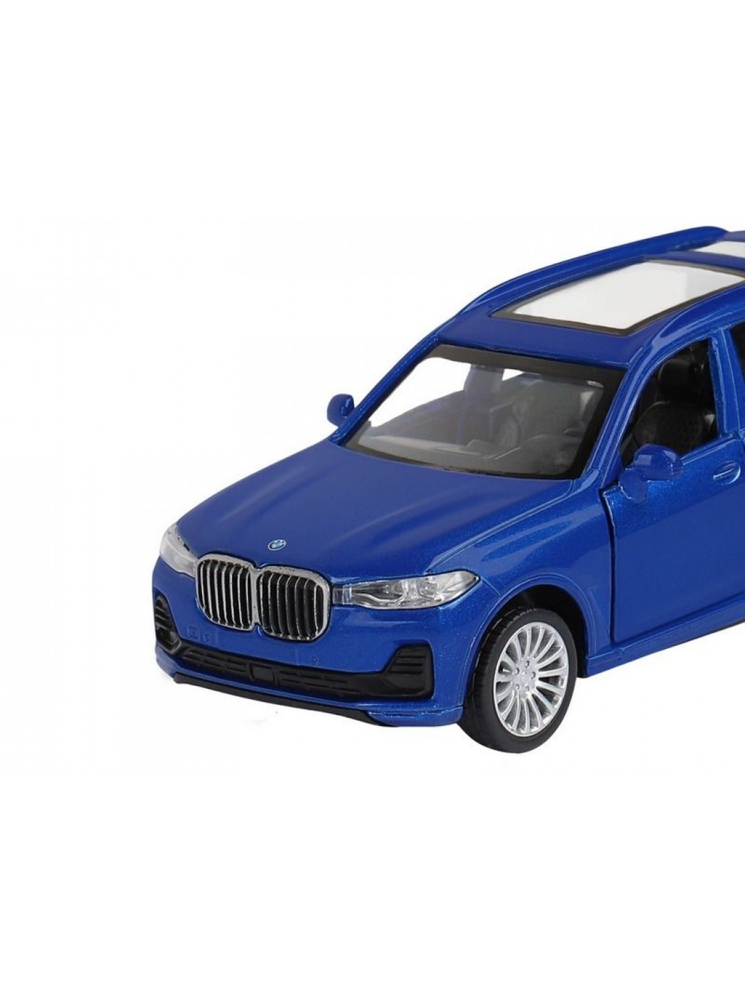 Машина "АВТОПАНОРАМА" BMW X7, синий, 1/44, инерция, в/к 17,5*12,5*6,5 см