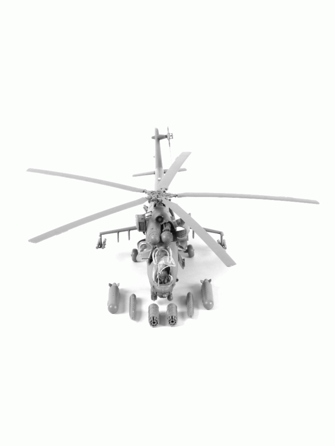 Сборная модель ZVEZDA Советский ударный вертолет Ми-24В/ВП "Крокодил", подарочный набор, 1/72