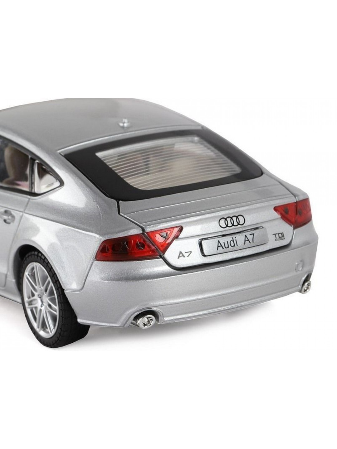Машина "АВТОПАНОРАМА" Audi A7, серебряный, 1/24, свет, звук, в/к 24,5*12,5*10,5 см