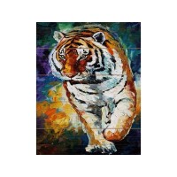Картина по номерам на дереве 40х50 Афремов.Тигр (24 краски) №2