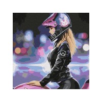 Картина по номерам 30х30 ДЕВУШКА НА МОТОЦИКЛЕ (19 цветов) Картина по номерам 30х30 ДЕВУШКА НА МОТОЦИКЛЕ (19 цветов)