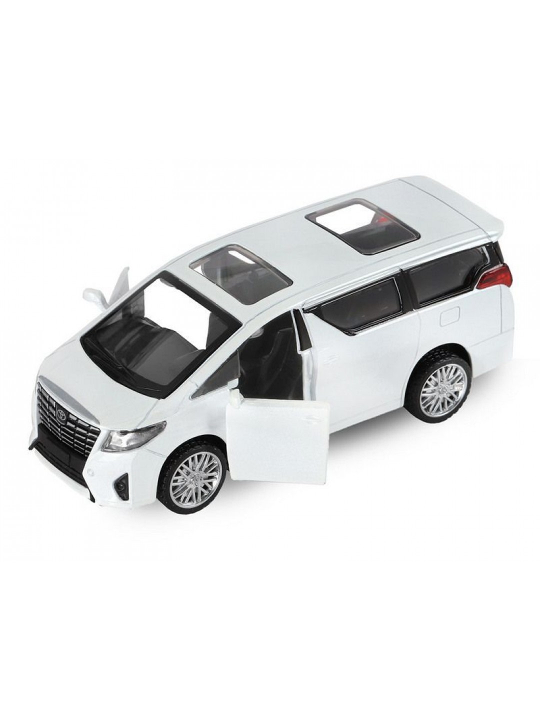 Машина "АВТОПАНОРАМА" Toyota Alphard, белый, 1/43, инерция, откр. двери, в/к 17,5*12,5*6,5 см