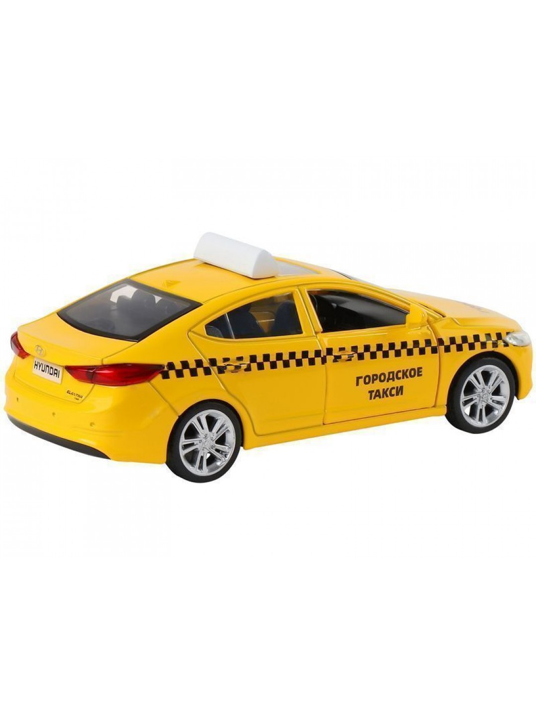 Машина "АВТОПАНОРАМА" HYUNDAI ELANTRA, ГОРОДСКОЕ ТАКСИ, 1/40, инерция, откр. двери, 17,5*12,5*6,5