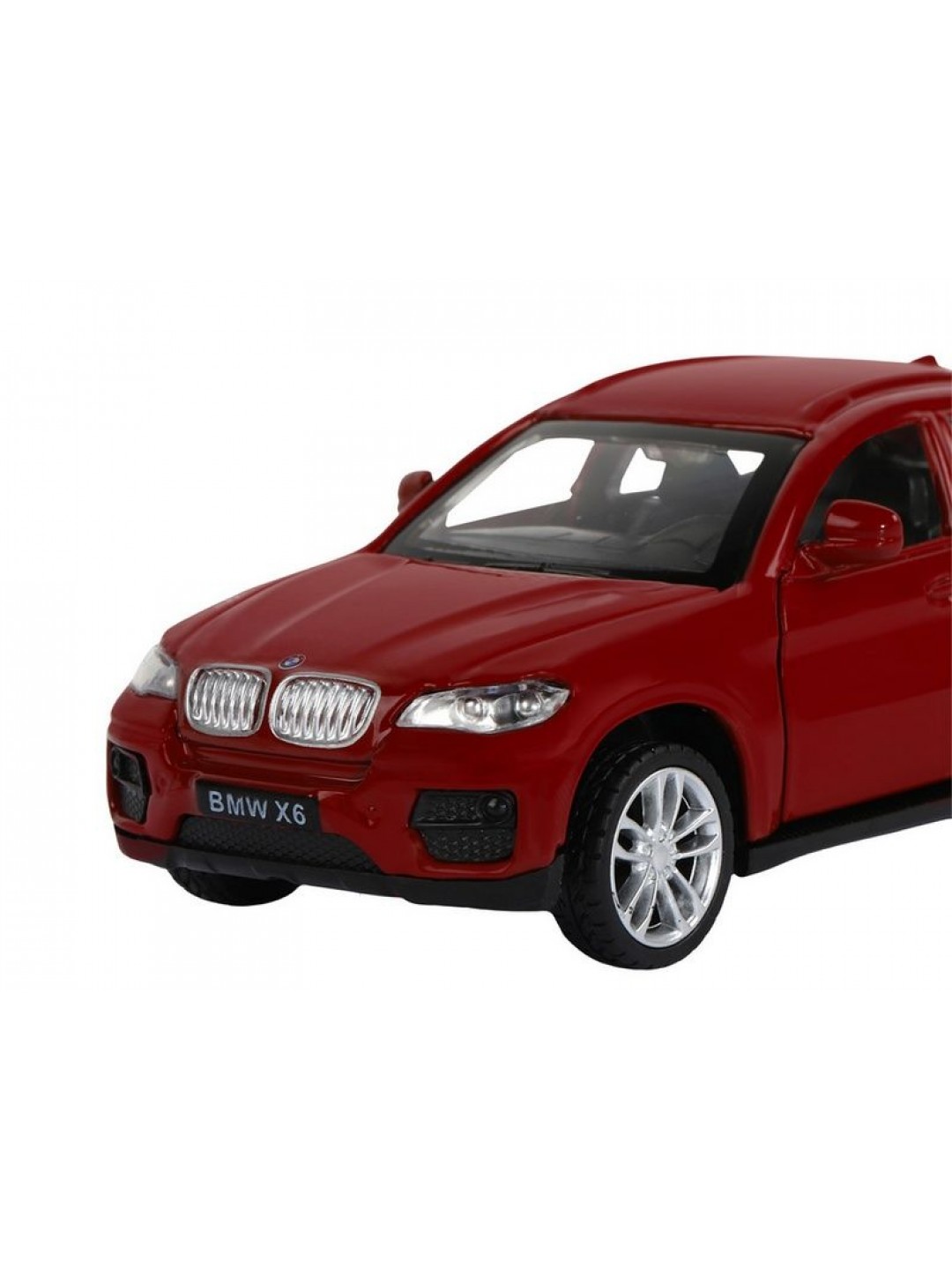 Машина "АВТОПАНОРАМА" BMW X6, красный, 1/43, инерция, в/к 17,5*12,5*6,5 см