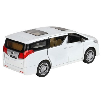 Машина "АВТОПАНОРАМА" Toyota Alphard, белый, 1/29, свет, звук, инерция, в/к 20*10*11 см