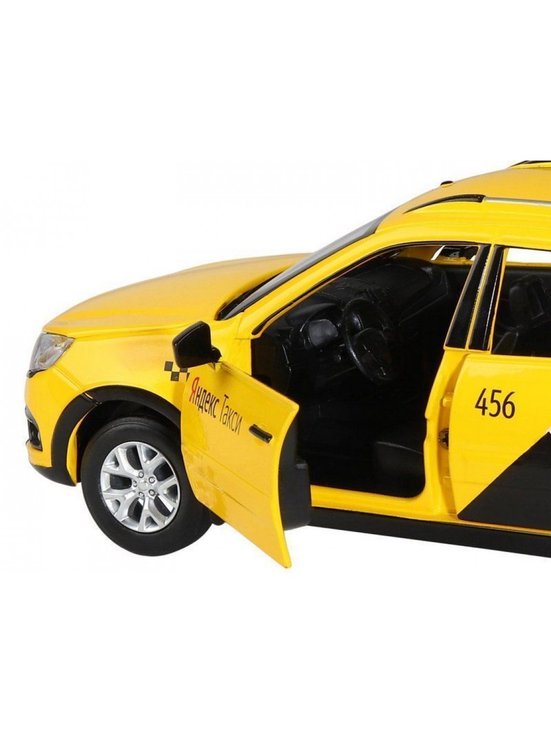 Машина "АВТОПАНОРАМА" Яндекс.Такси LADA GRANTA CROSS, желтый, 1/24, в/к 24,5*12,5*10,5 см