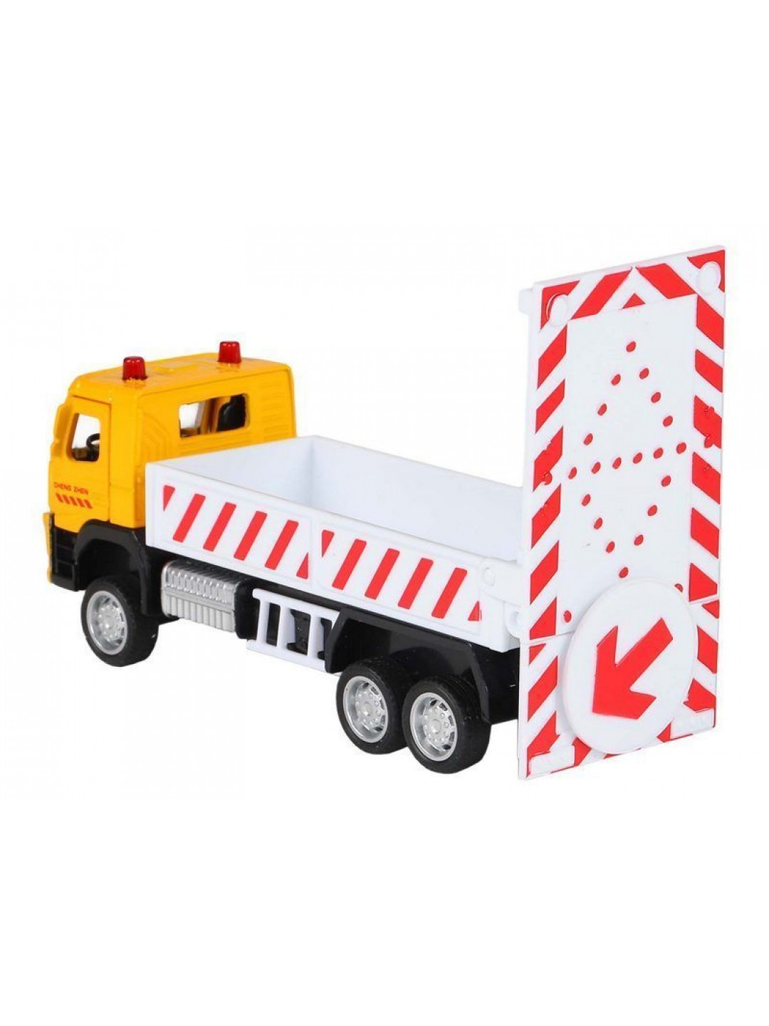 Машина "АВТОПАНОРАМА" VOLVO FM "Дорожные службы", желтый, 1/72, инерция, в/к 17,5*13*6,5 см