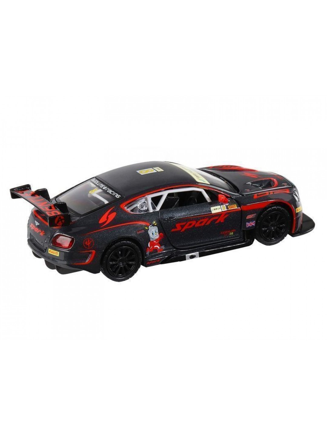 Машина "АВТОПАНОРАМА" Bentley Continental GT3, черный, 1/32, в/к 17,5*13,5*9 см