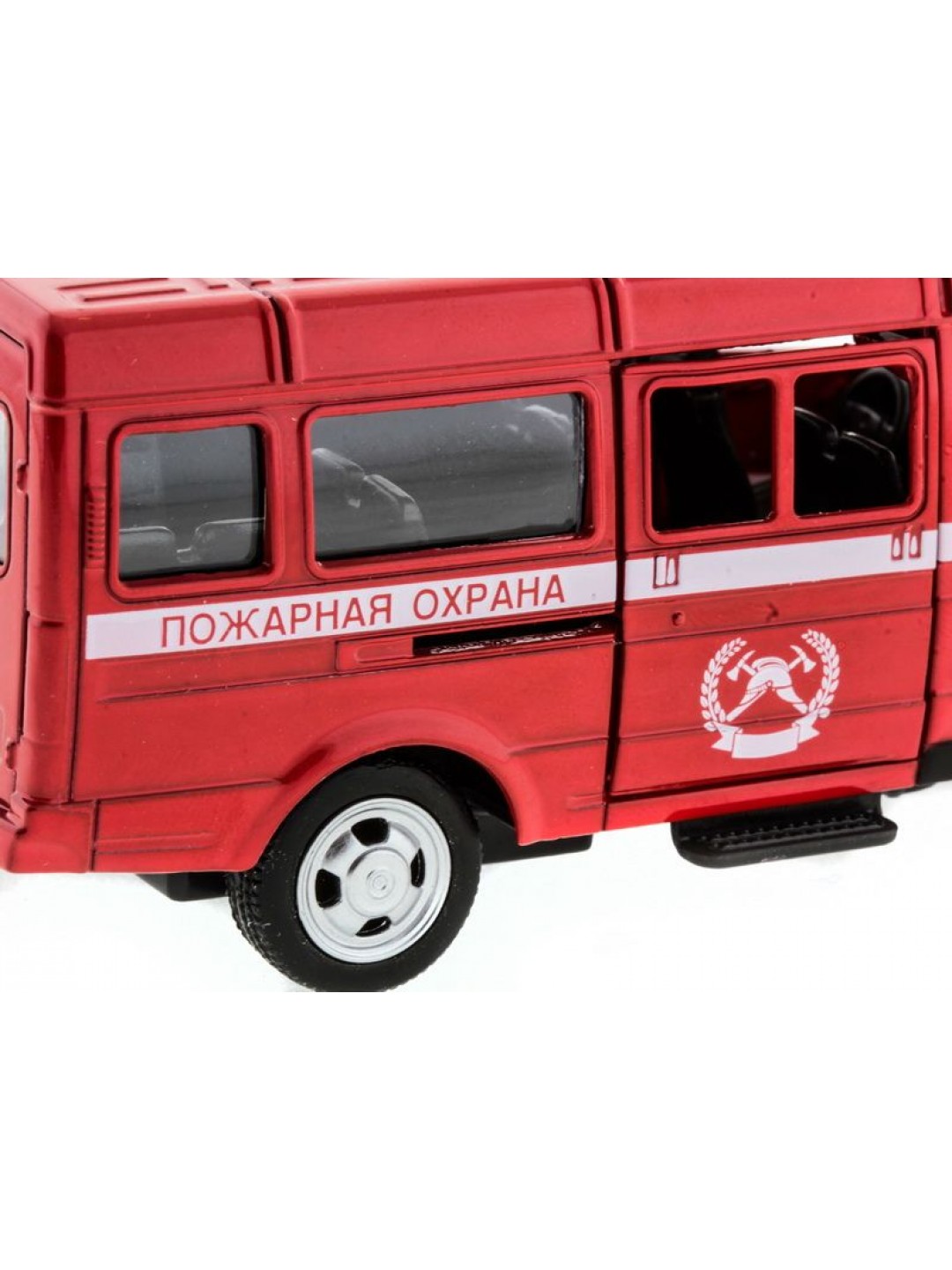 Машина "АВТОПАНОРАМА" инерц. "ГАЗель"(пожарная) 1/50, в/к 14,5*8*5,5 см