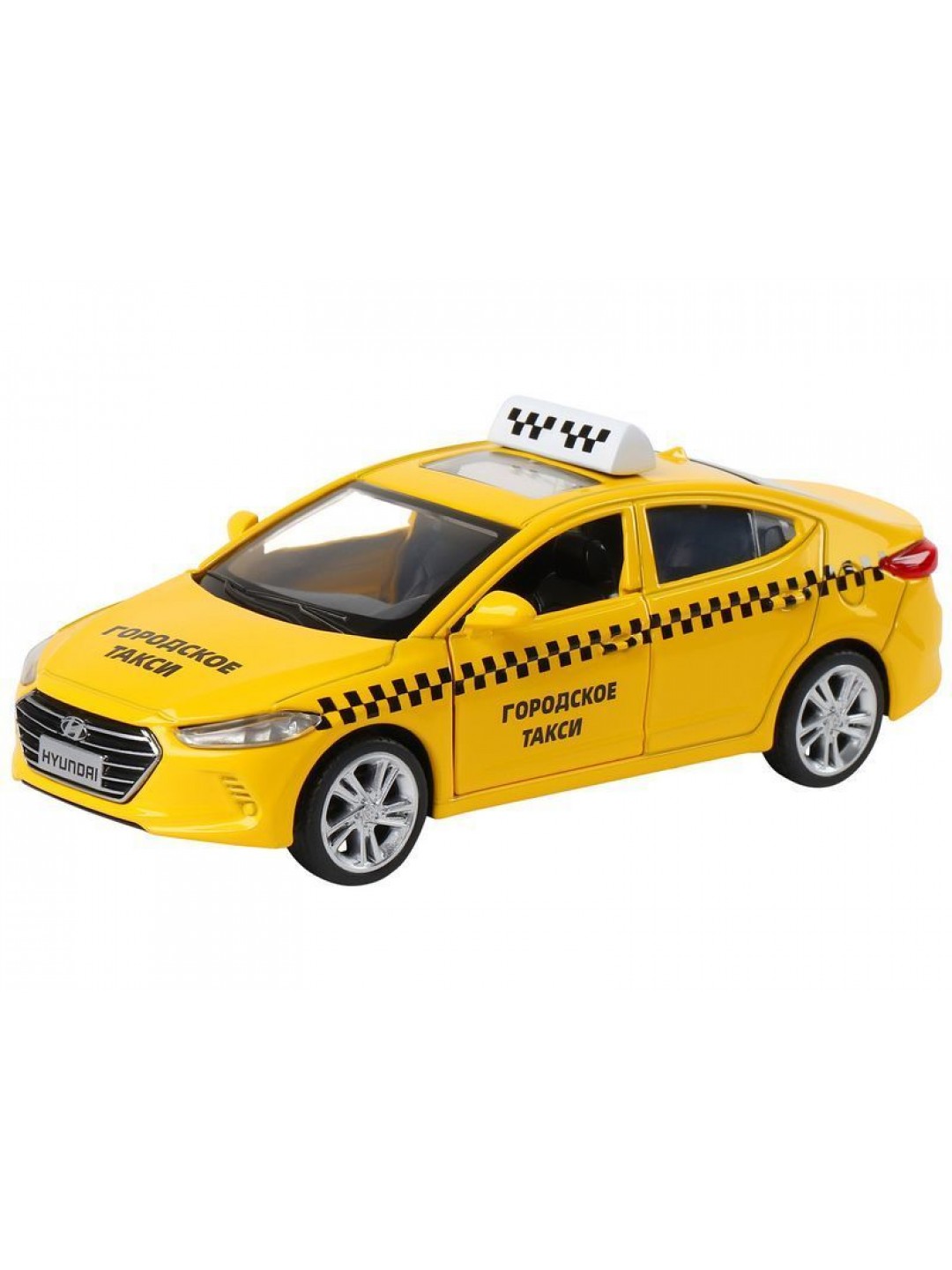 Машина "АВТОПАНОРАМА" HYUNDAI ELANTRA, ГОРОДСКОЕ ТАКСИ, 1/40, инерция, откр. двери, 17,5*12,5*6,5