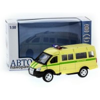 Машина "АВТОПАНОРАМА" инерц. "ГАЗель"(инкасация) 1/50, в/к 14,5*8*5,5 см Машина "АВТОПАНОРАМА" инерц. "ГАЗель"(инкасация) 1/50, в/к 14,5*8*5,5 см