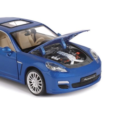 Машина "АВТОПАНОРАМА" Porsche Panamera S, синий, 1/24, свет, звук, в/к 24,5*12,5*10,5 см