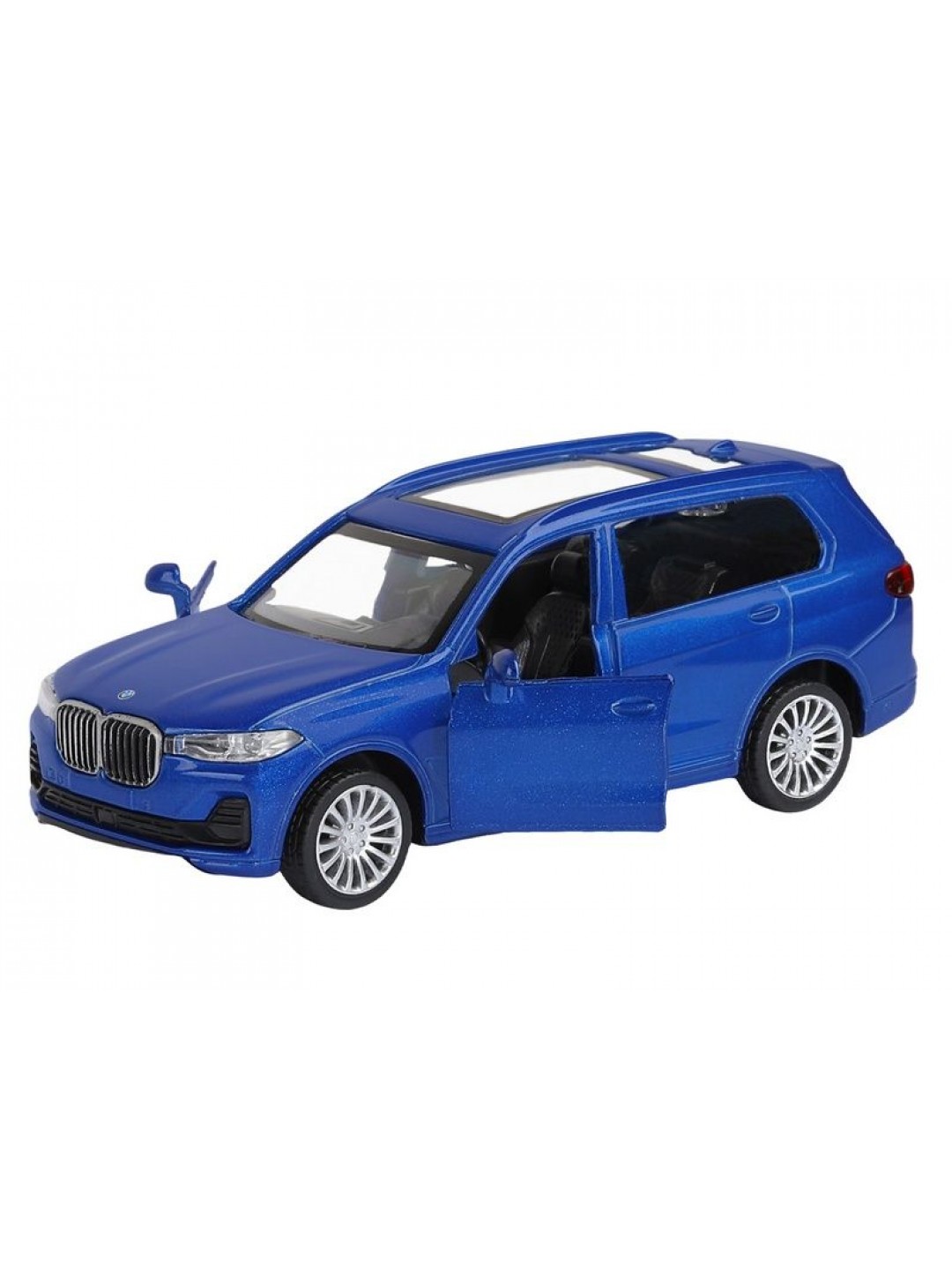 Машина "АВТОПАНОРАМА" BMW X7, синий, 1/44, инерция, в/к 17,5*12,5*6,5 см