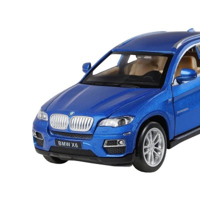 Машина "АВТОПАНОРАМА" BMW X6, синий, 1/32, свет, звук, инерция, в/к 17,5*13,5*9 см