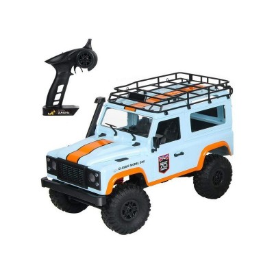 Радиоуправляемая машина MN MODEL английский внедорожник Defender  D90 (голубой) 4WD 2.4G 1/12 RTR