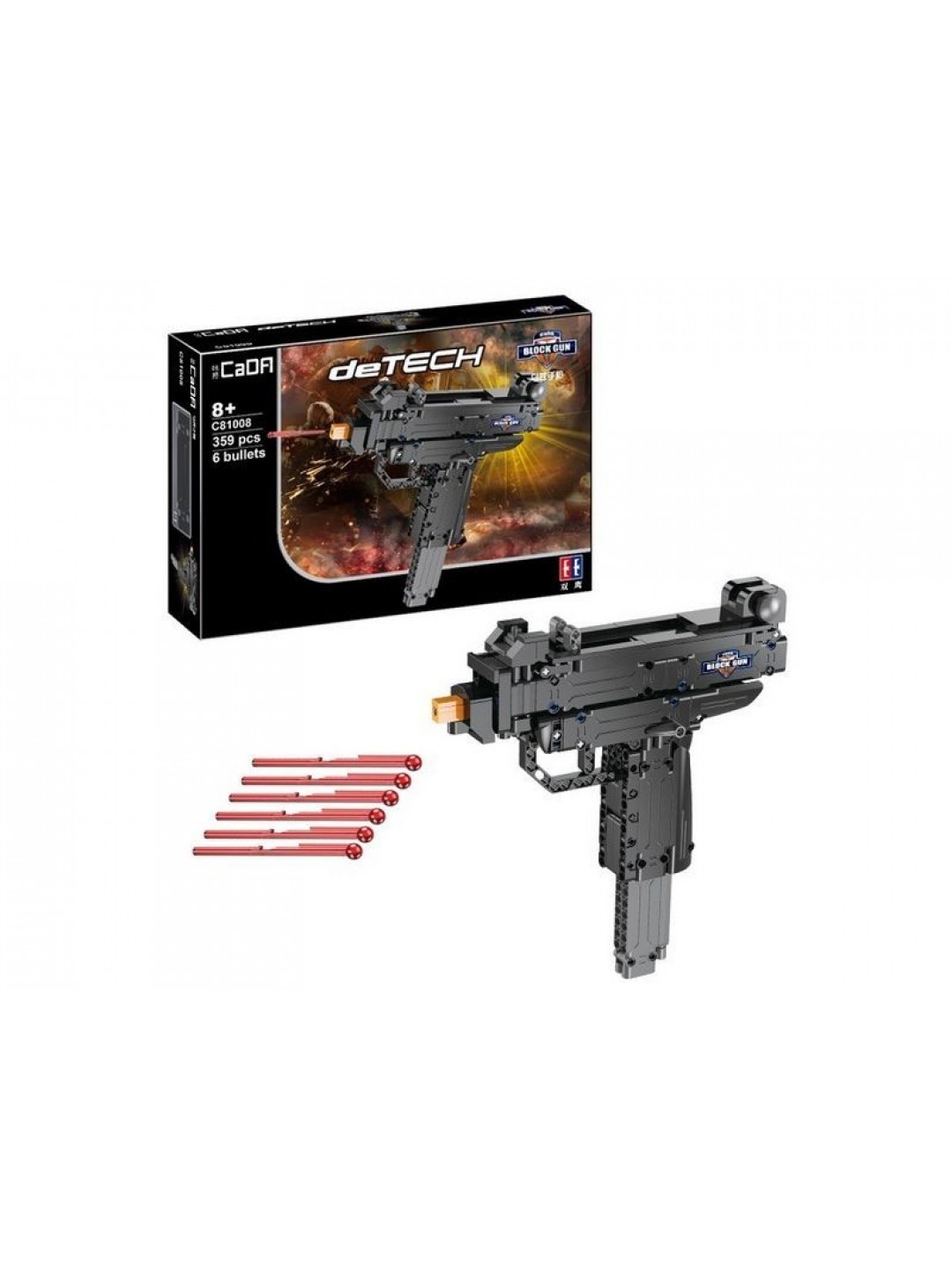 Конструктор CADA deTech пистолет-пулемет Micro Uzi (359 деталей)