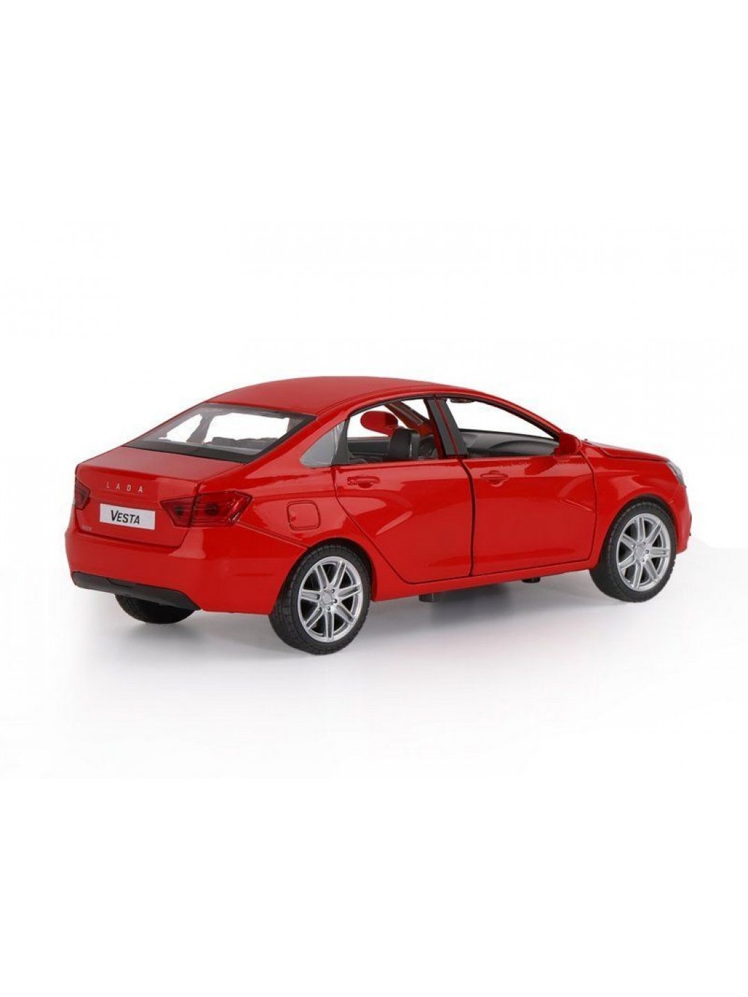 Машина "АВТОПАНОРАМА" LADA VESTA седан, 1/24,  красный, свет. звук. эффекты, в/к 24,5*12,5*10,5 см