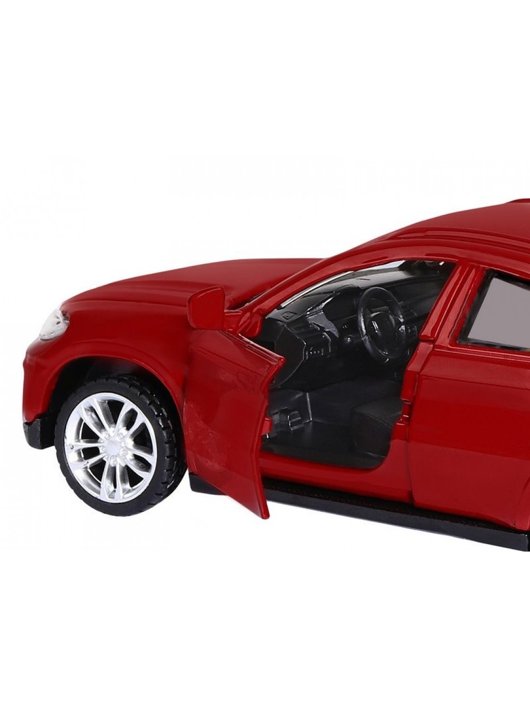 Машина "АВТОПАНОРАМА" BMW X6, красный, 1/43, инерция, в/к 17,5*12,5*6,5 см