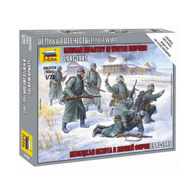 Сборные солдатики ZVEZDA Немецкая пехота 1939-1942гг (зима), 1/72