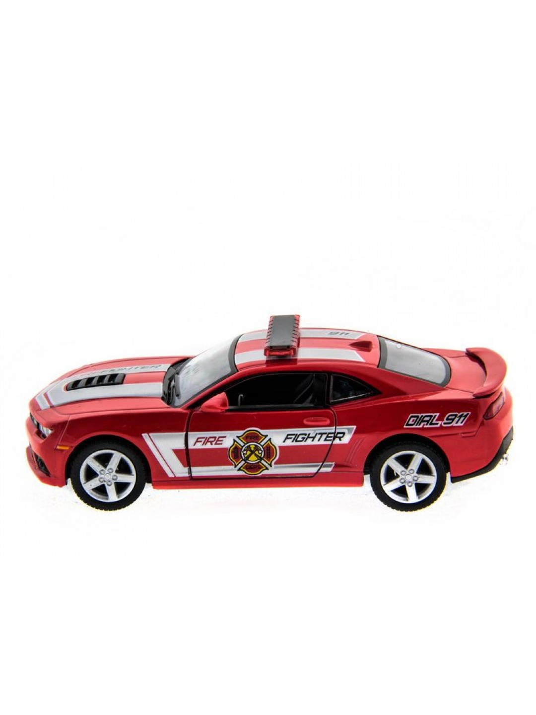 Машина Kinsmart 1:38 Chevrolet Camaro 2014 (Police/Fire) инерция (1/12шт.) б/к