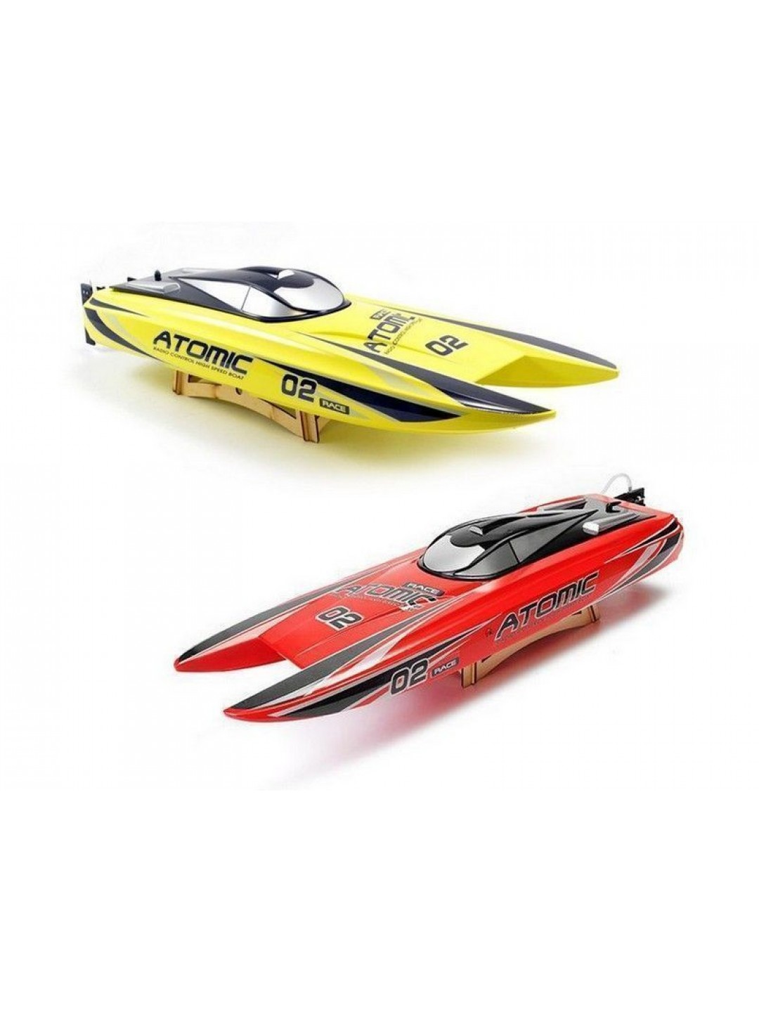 Радиоуправляемый катамаран Volantex RC ATOMIC 700 желтый Brushless 2.4G LiPo RTR