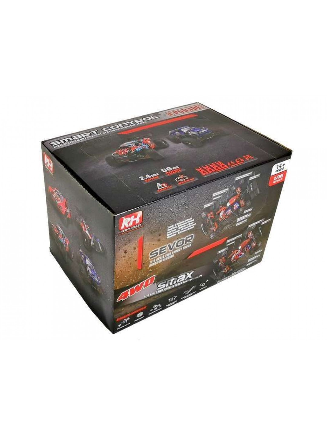 Радиоуправляемый монстр Remo Hobby SMAX UPGRADE (красный) 4WD 2.4G 1/16 RTR