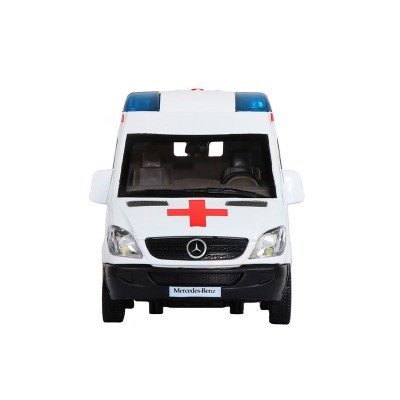 Машина "АВТОПАНОРАМА" Mercedes Sprinter "Скорая помощь", белый, 1/32, в/к 18*9*13,5 см