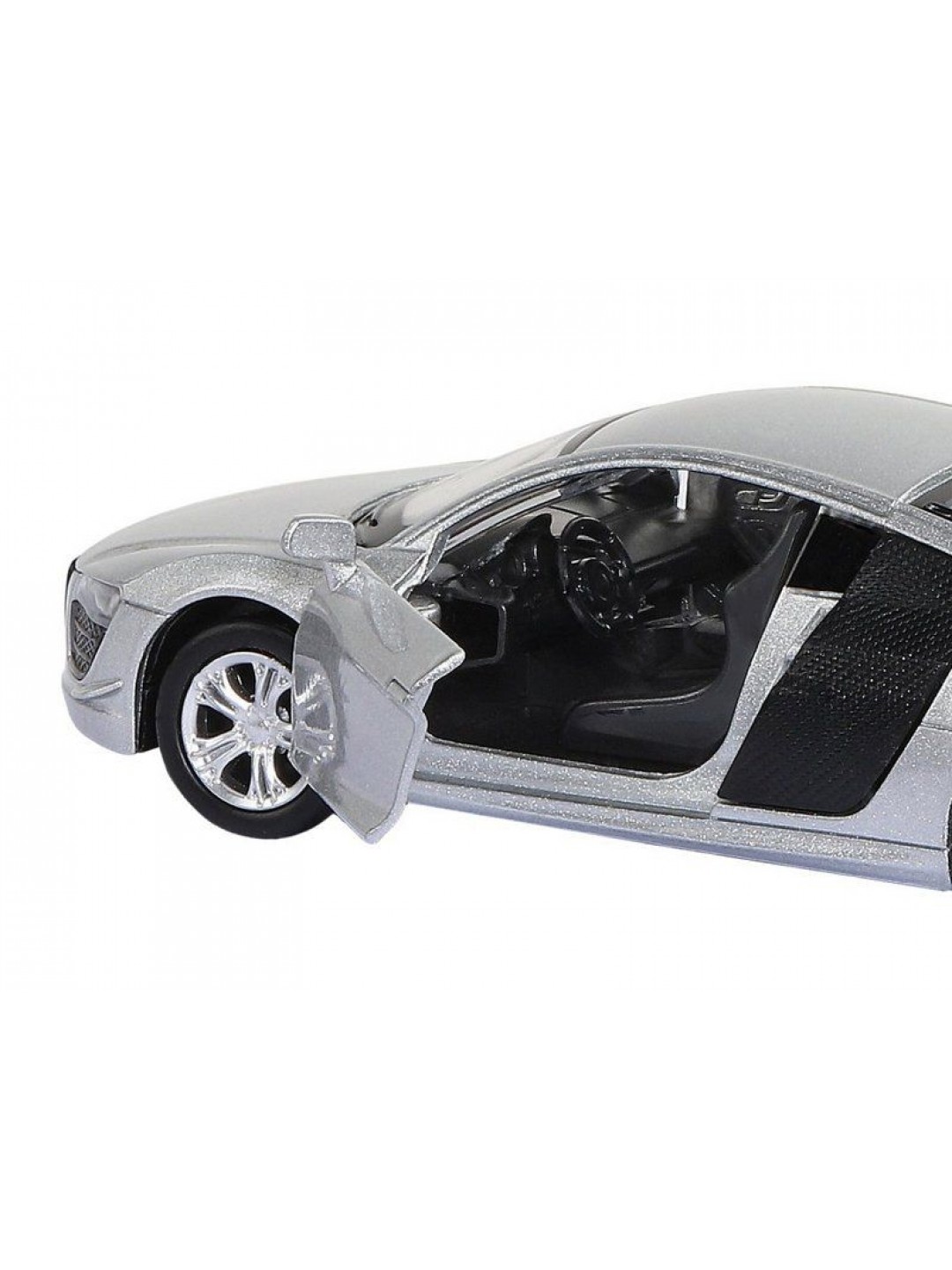 Машина "АВТОПАНОРАМА" Audi R8 GT, серебро, 1/43, инерция, в/к 17,5*12,5*6,5 см