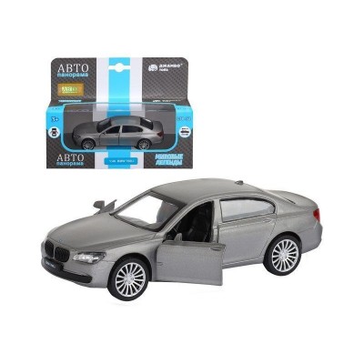 Машина "АВТОПАНОРАМА" BMW 760 LI, серый, 1/46, инерция, в/к 17,5*12,5*6,5 см