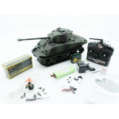Р/У танк Torro Sherman M4A3 76mm, 1/16 2.4G, ИК-пушка, деревянная коробка