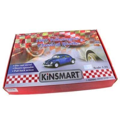 Машина Kinsmart "Volkswagen Classical Beetle" инерция (1/12шт.) 1:32 б/к
